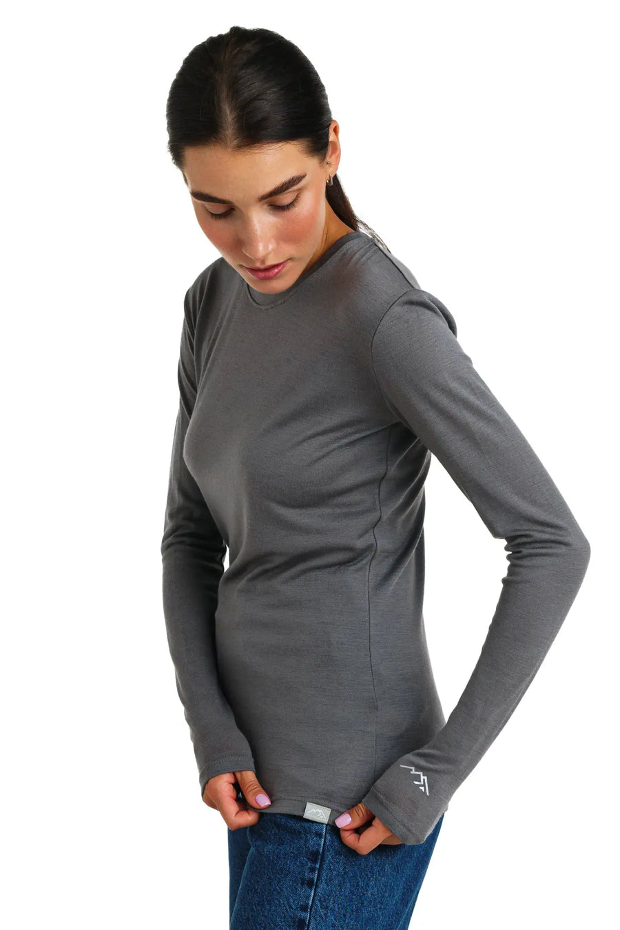 Women's Merino Long Sleeve 165 Perfect Grey — view 2