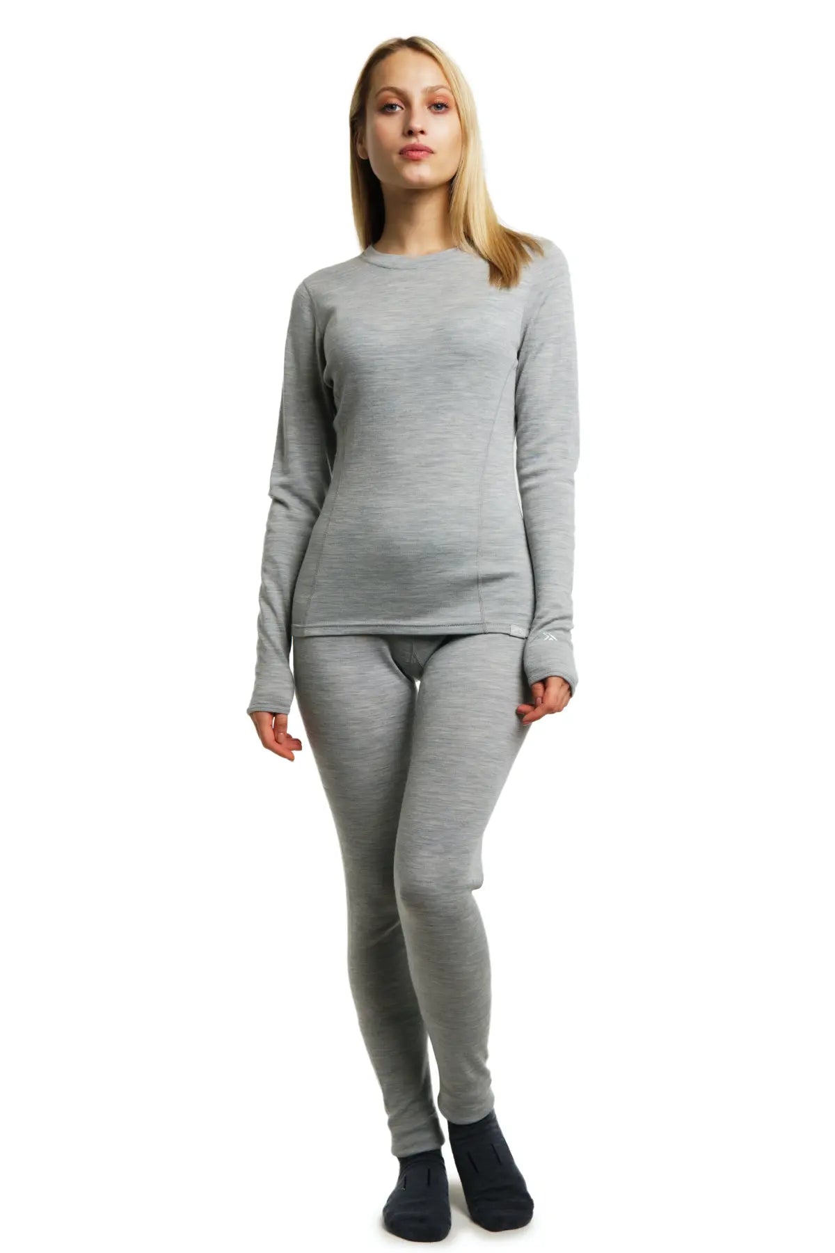 Women's Merino Wool Base Layer Set Charcoal Grey – Merino Tech