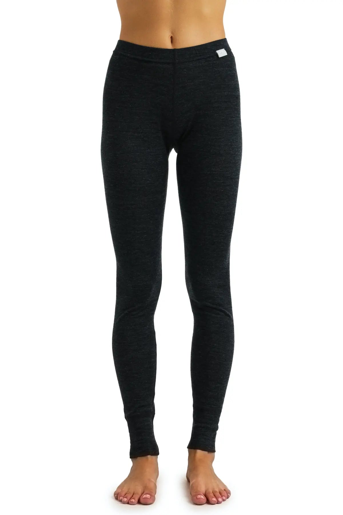 Women's Merino Wool Pants - Base Layer Leggings Charcoal Grey