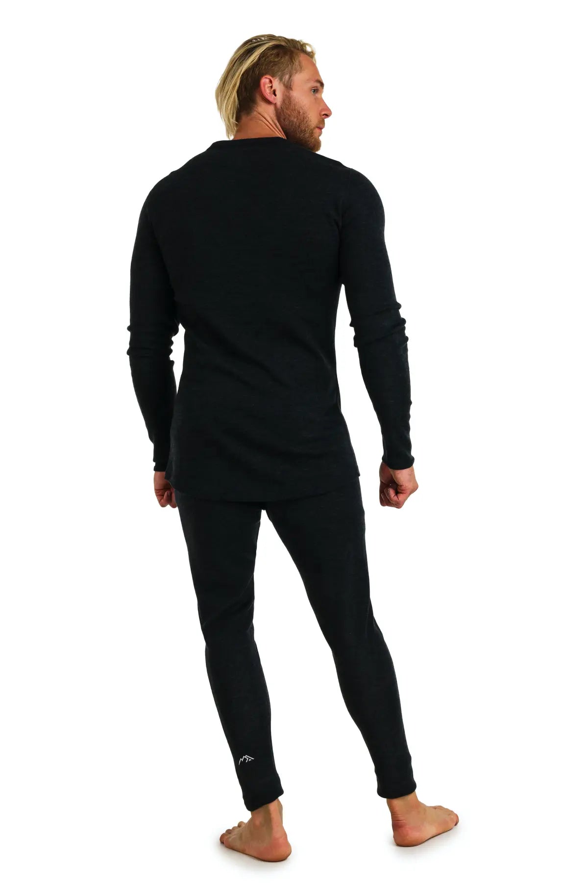 Black Merino Wool Pants - Heavyweight Base Layer
