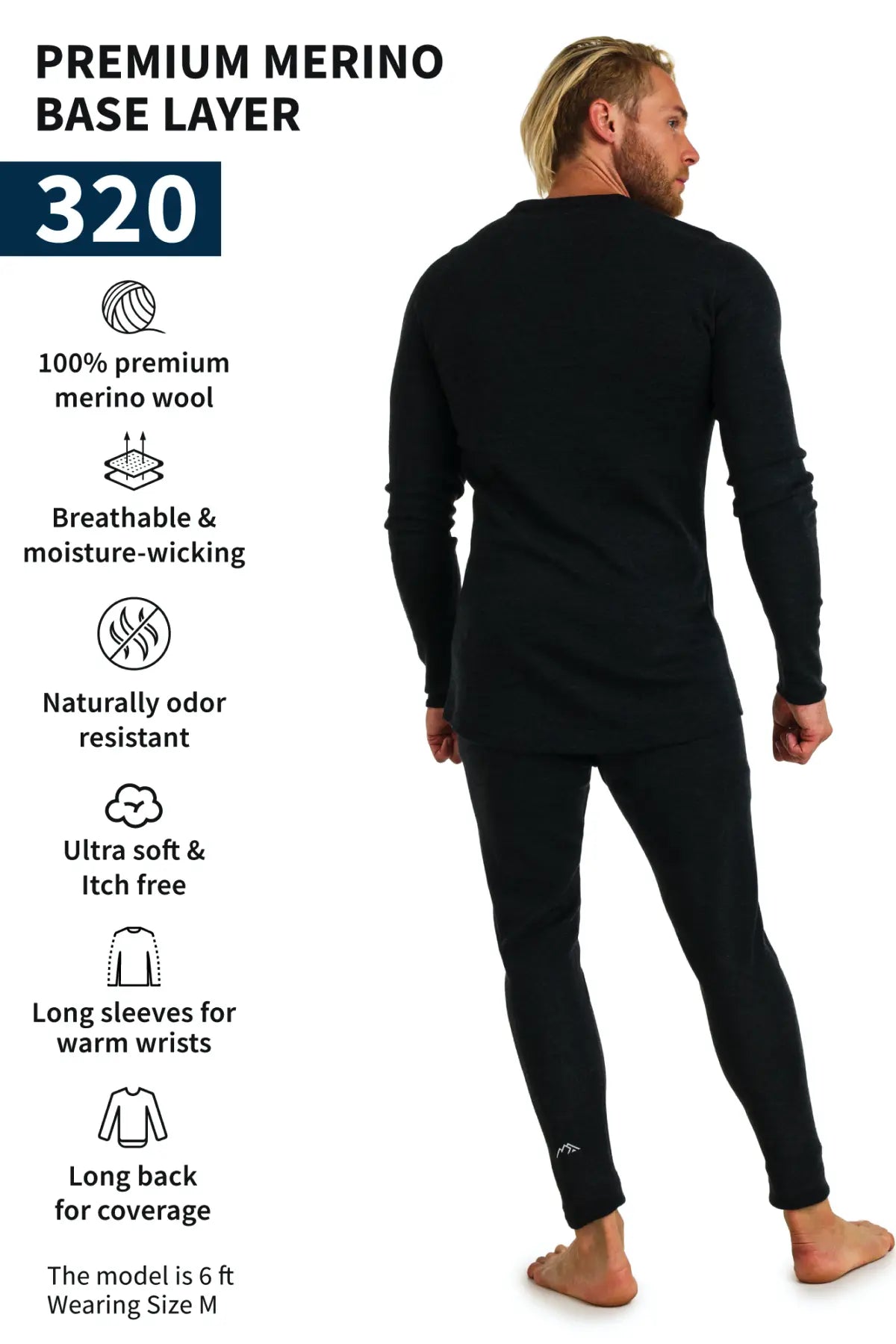 Merino Wool Pants - Heavyweight Base Layer Charcoal Grey