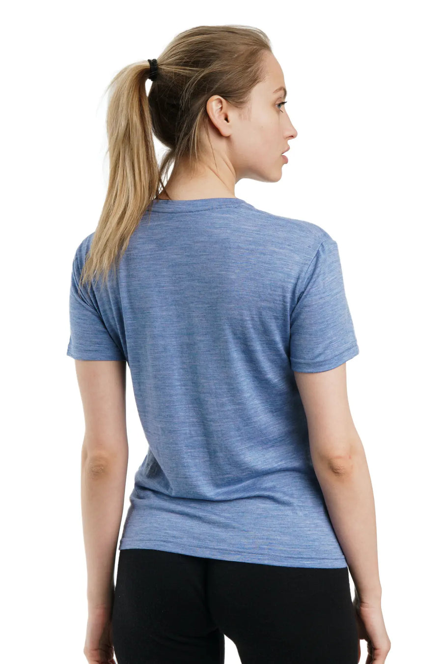 Women's Merino T-shirt 180 Dark Blue Crewneck — view 3