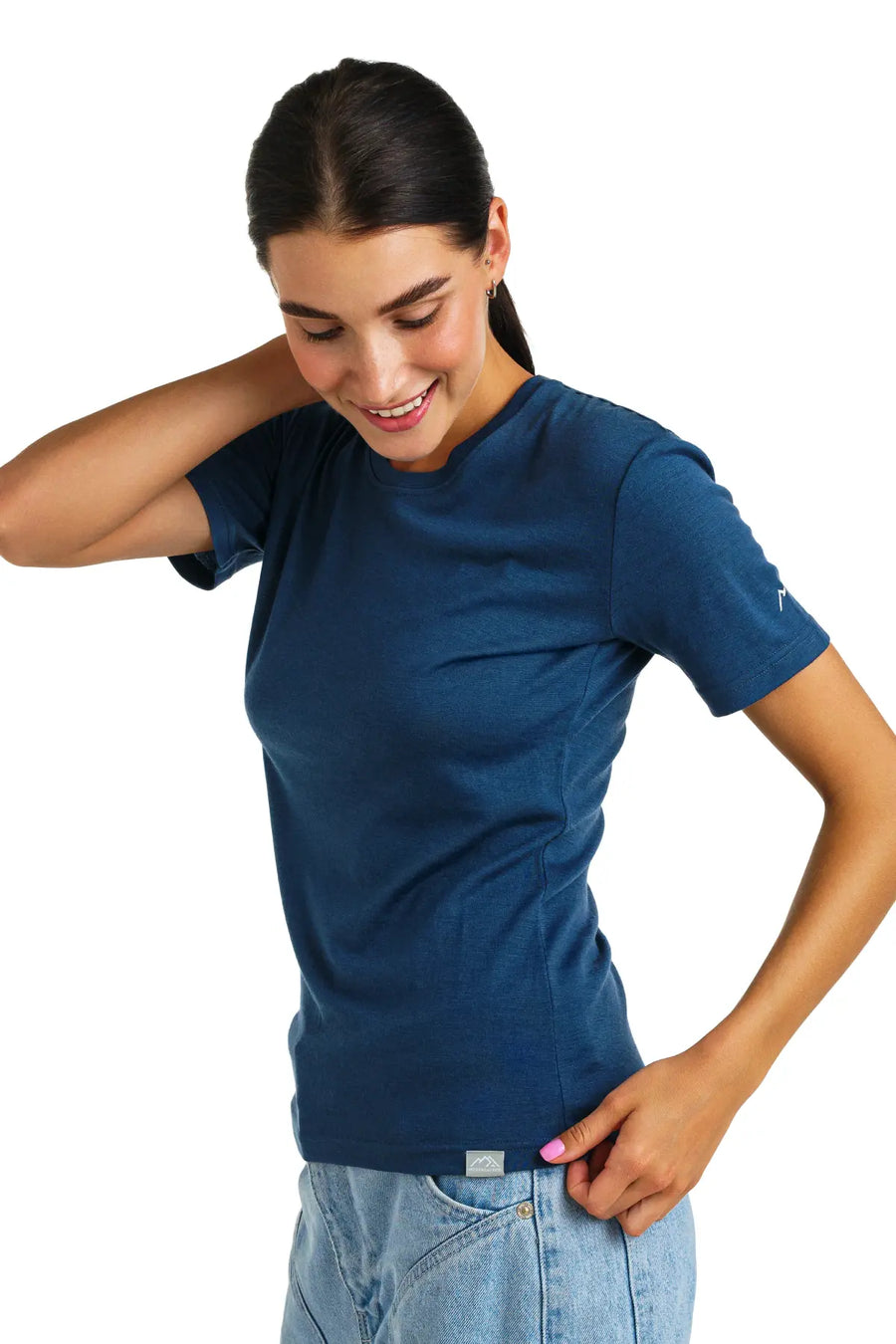 Women's Merino T-shirt 180 Denim Crewneck — view 2