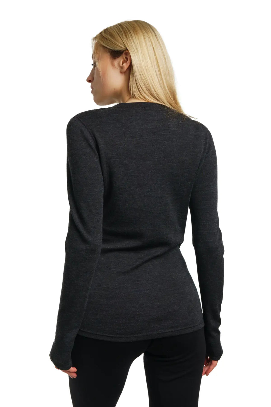 Women's Merino Long Sleeve 250 Charcoal Grey — view 3