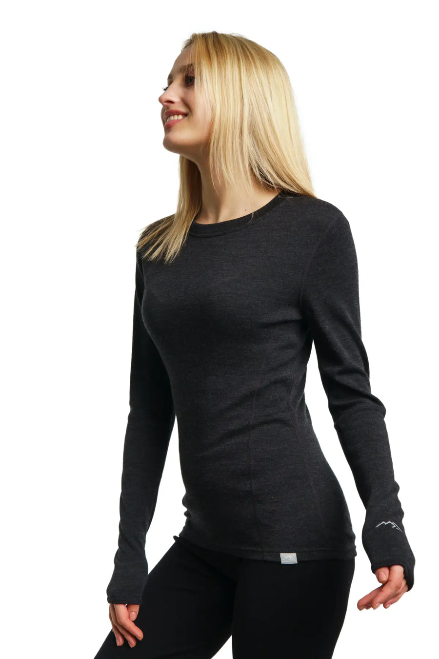Women's Merino Long Sleeve 250 Charcoal Grey — view 2