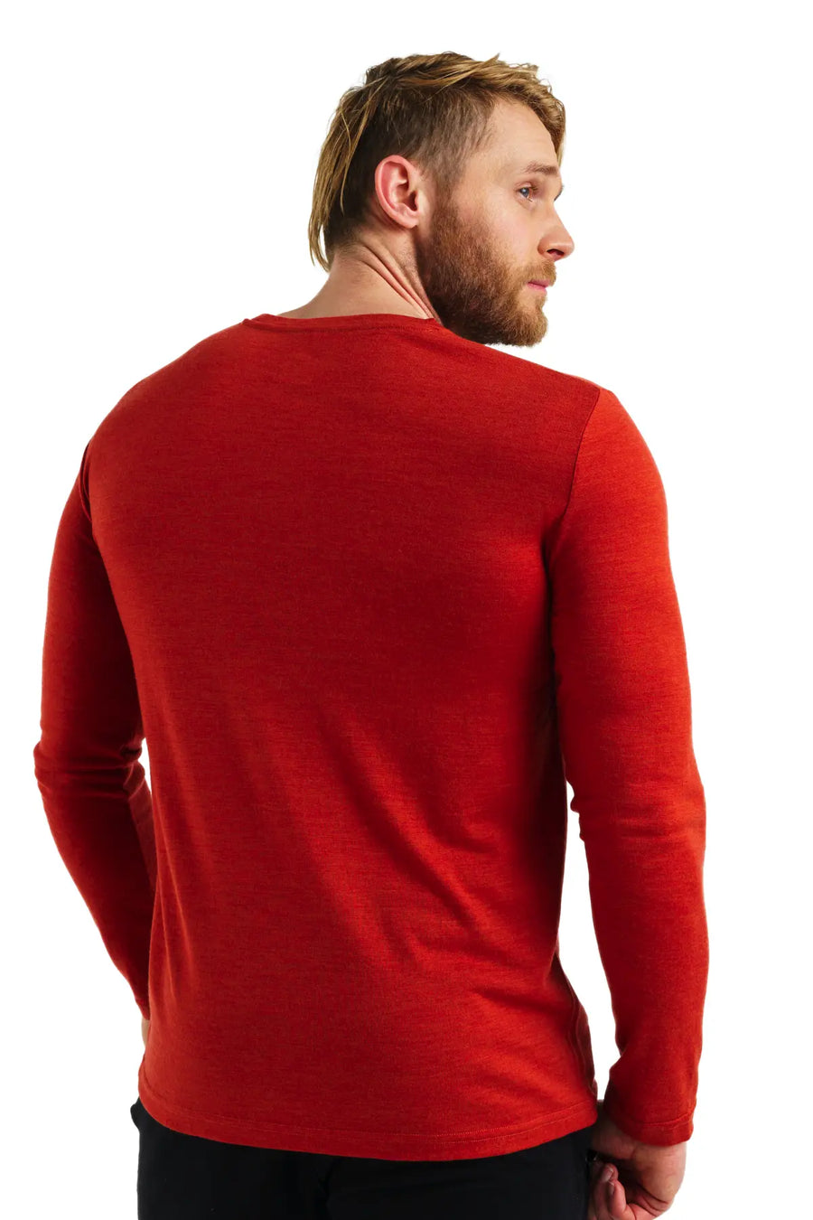 Men's Merino Long Sleeve 165 Chili Red — view 2