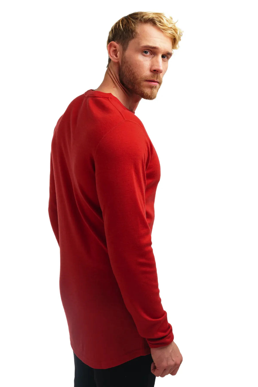Men's Merino Long Sleeve 250 Cherry Red — view 2