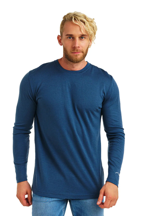 Men's Merino Long Sleeve 165 Denim Blue