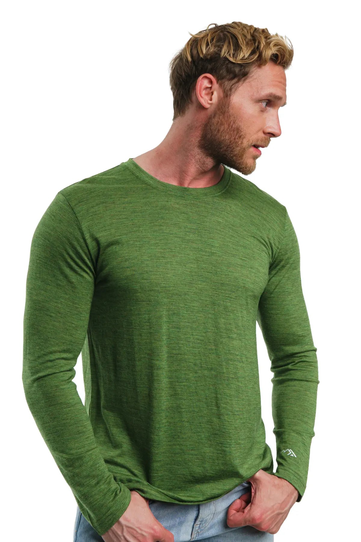 Men's 165 Merino Long Sleeve – Green Olive | Warm & Lightweight Men's 165 Merino Long Sleeve – Green Olive | Warm & Lightweight