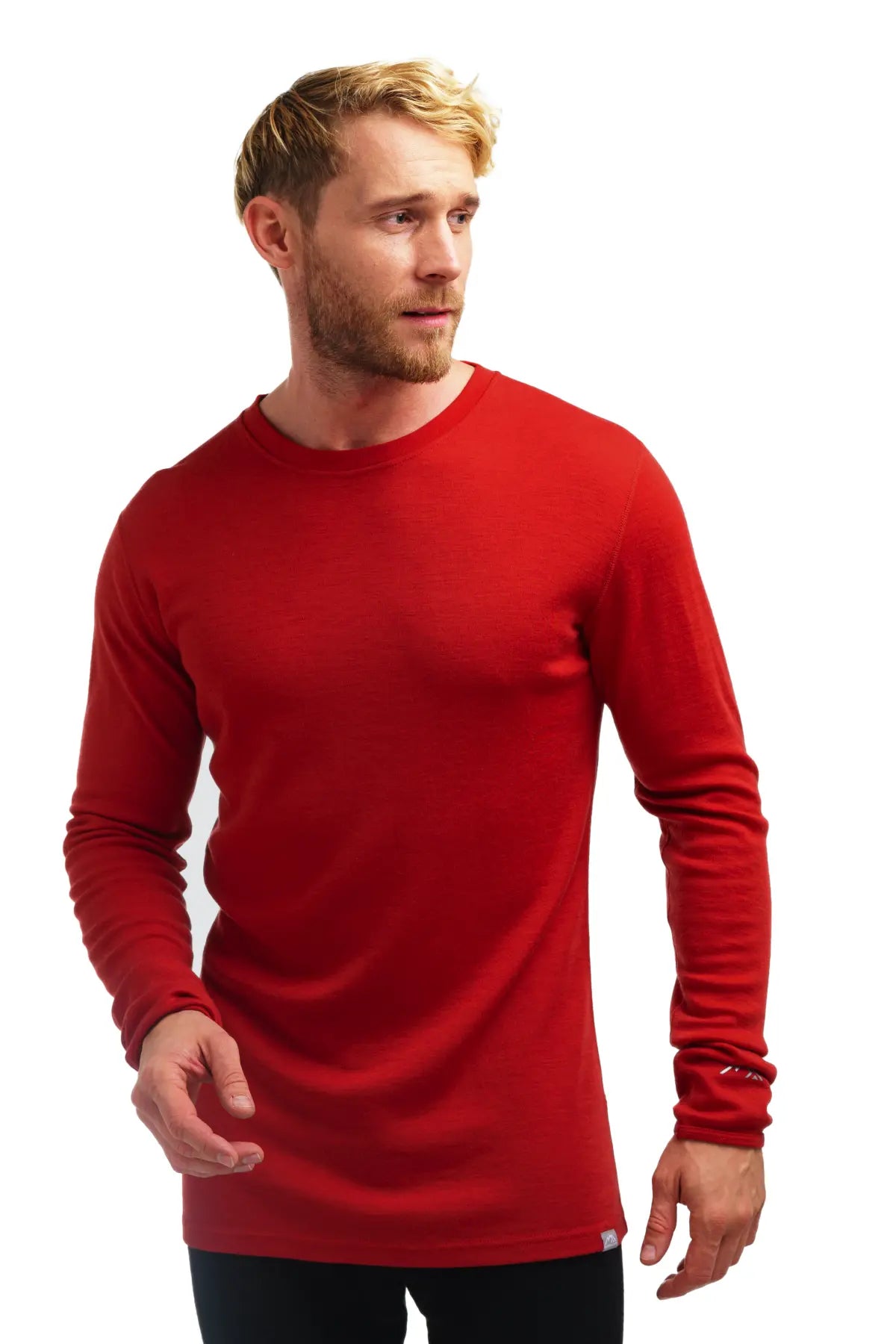 Men's Merino Long Sleeve 250 – Cherry Red Hiking & Outdoor Top Men's Merino Long Sleeve 250 – Cherry Red Hiking & Outdoor Top