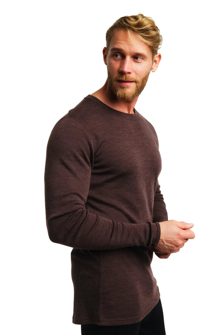 Men's Merino Long Sleeve 250 Chocolate — view 2