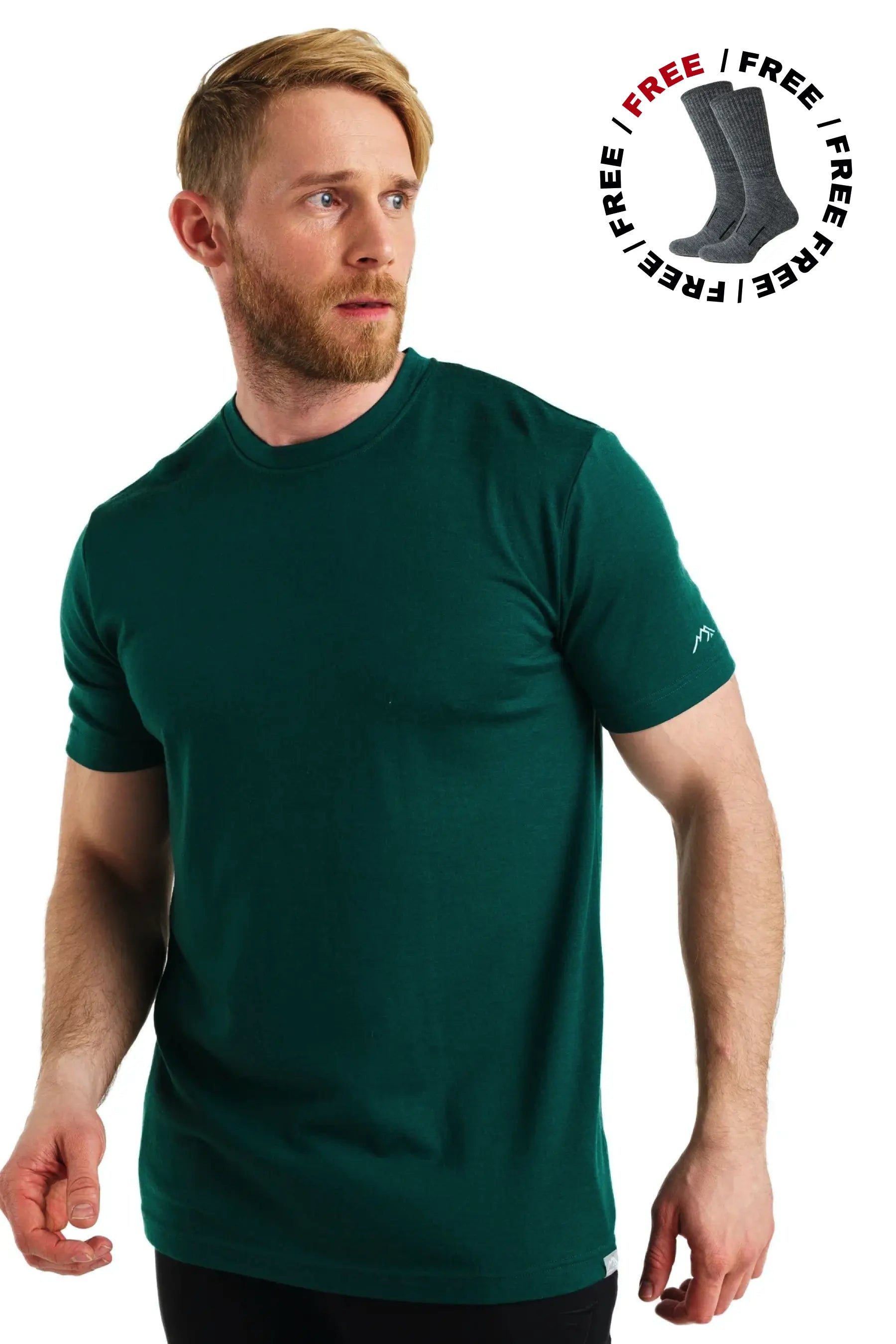 Men's Merino T- Shirt 1 pack M Green 1-pack