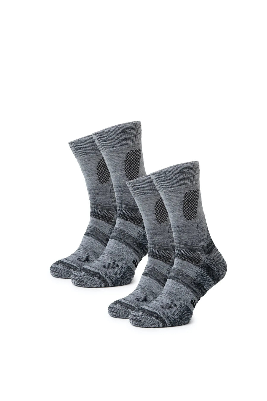 Merino Wool Hiking Socks, 2 pack, Heather Shadow