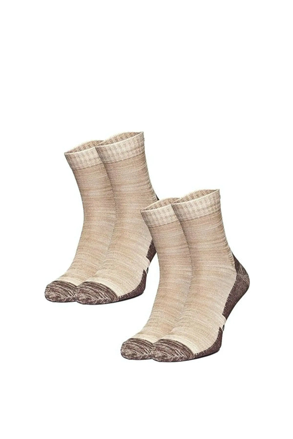 Merino Wool Running Socks, 2 pack, Sahara Sand
