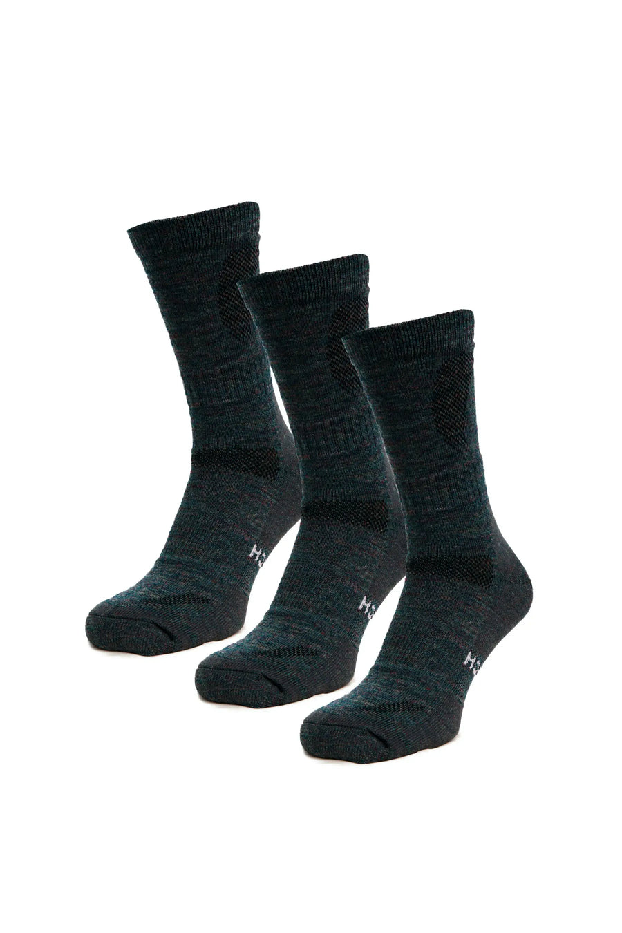 Merino Wool Hiking Socks, 3 pack, Dark Green