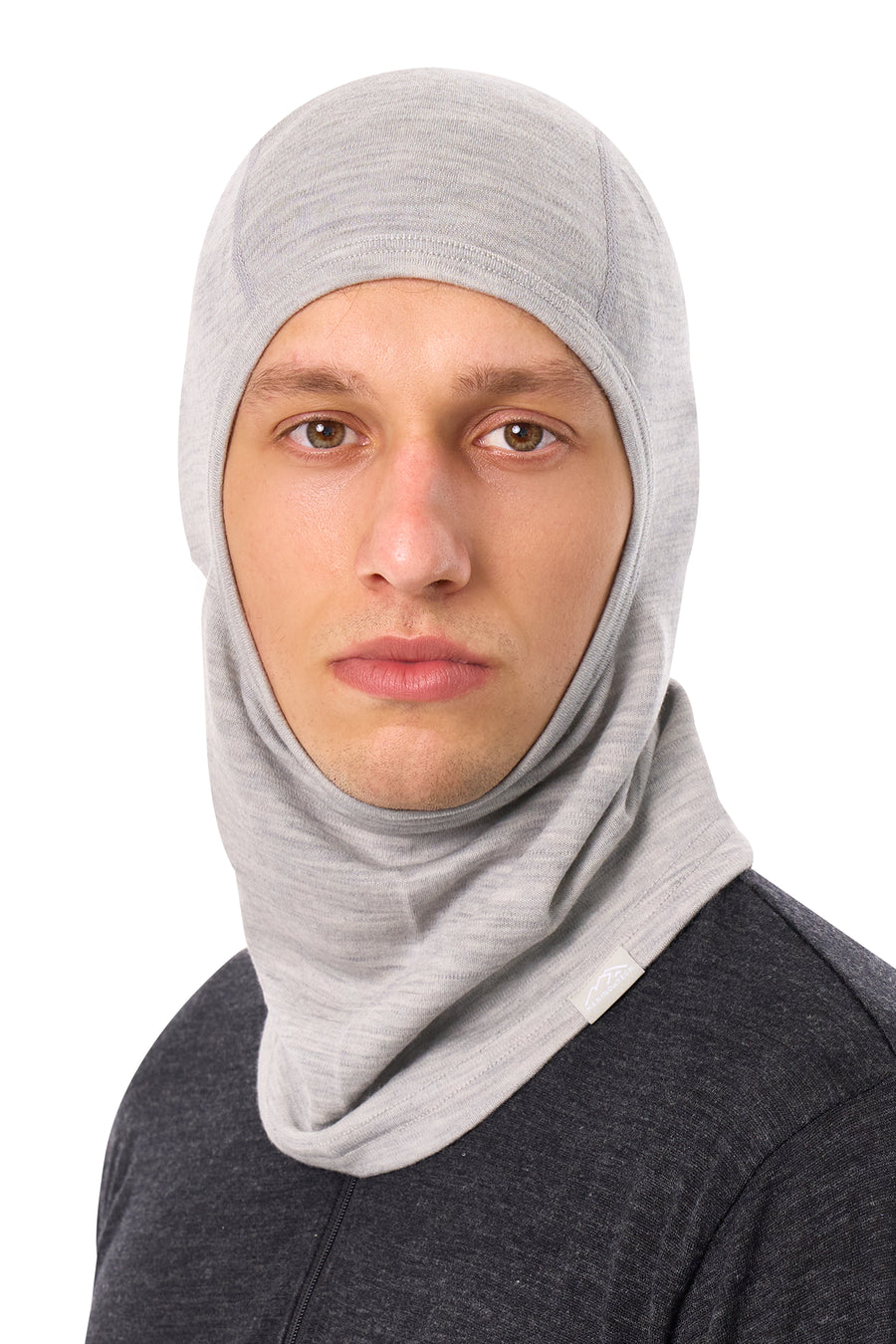 Merino Wool Balaclava Heather Grey — view 4