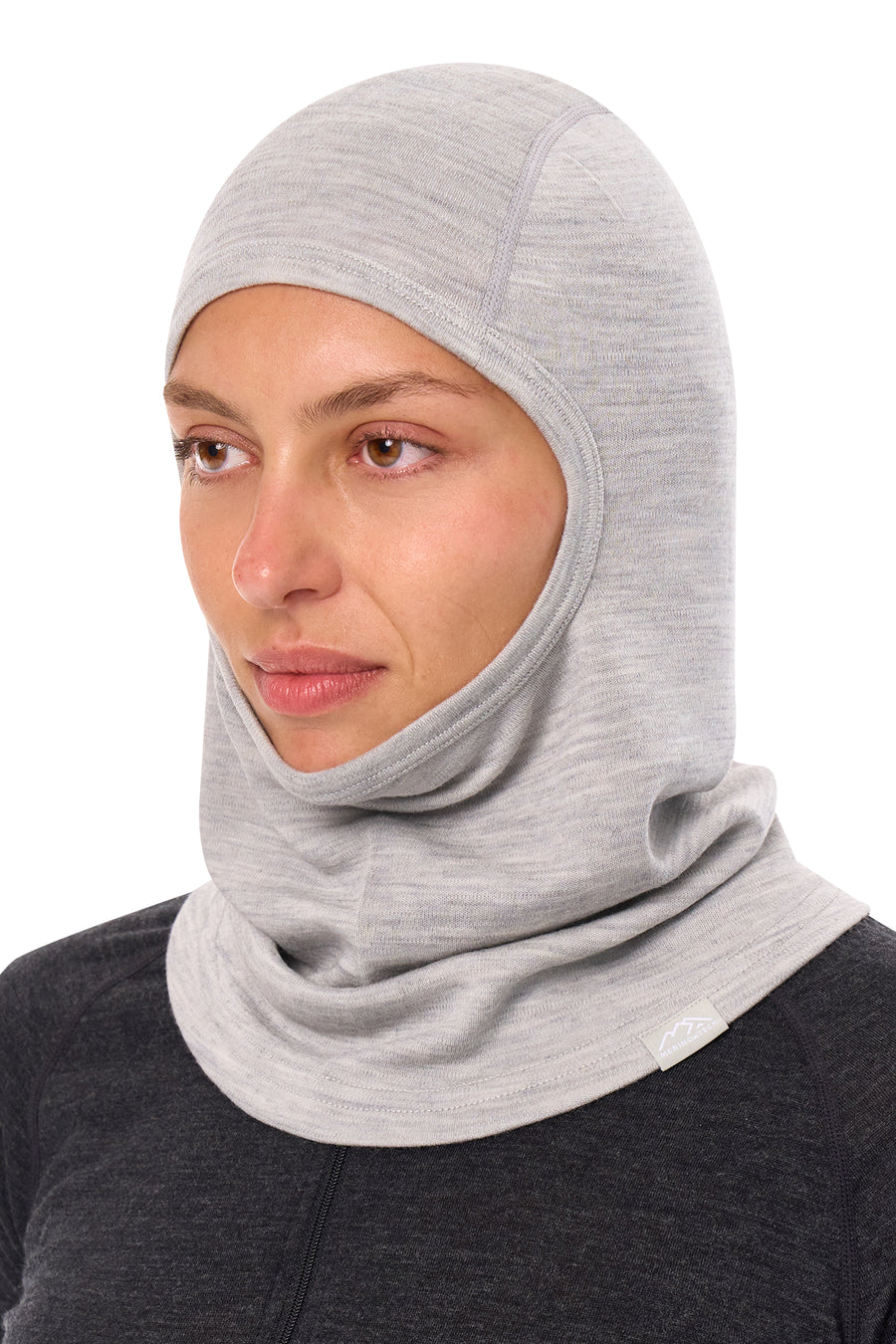 Merino Wool Balaclava Heather Grey — view 6