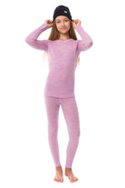 Kids' Merino Set Heather Lilac + Black Beanie