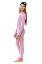 Kids' Merino Set Heather Lilac + Black Beanie — view 3