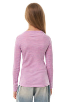 Kids' Merino Wool Long Sleeve 250 Heather Lilac — view 2