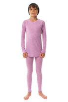 Kids' Merino Set Heather Lilac + Black Beanie — view 4