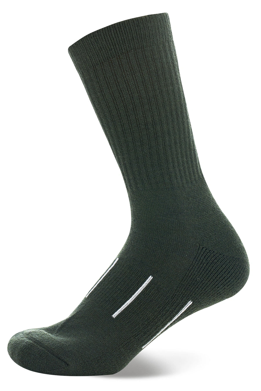 Merino Wool Hiking Socks, 3 pack, Hunter Green — view 3