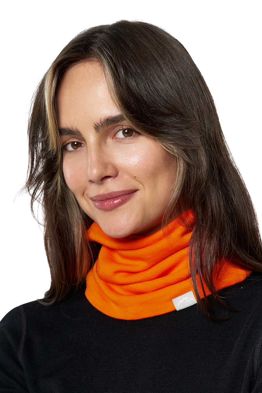Merino Double-Layer Neck Gaiter Hunter Orange — view 3
