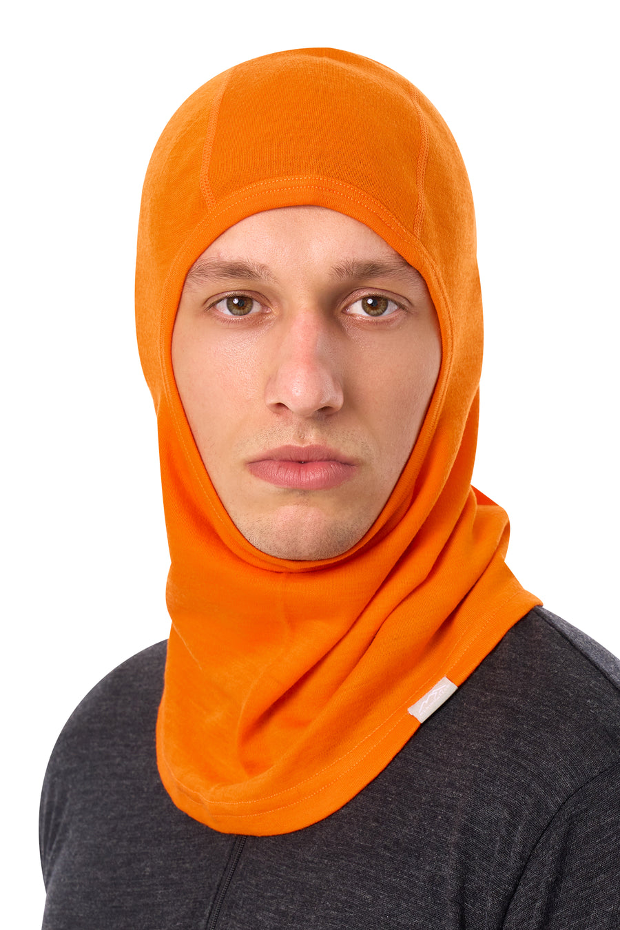 Merino Wool Balaclava Hunter Orange — view 3