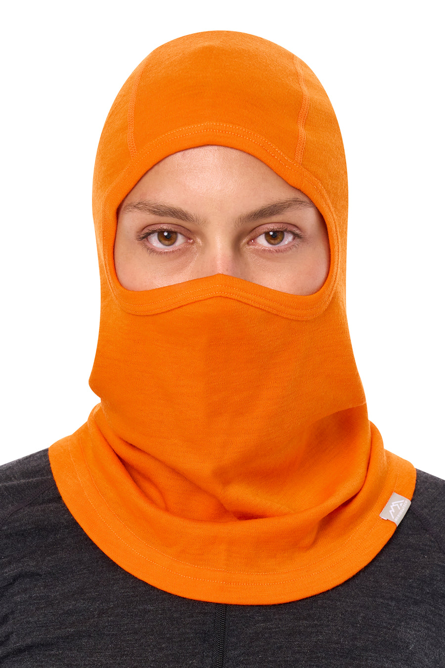 Merino Wool Balaclava Hunter Orange — view 5