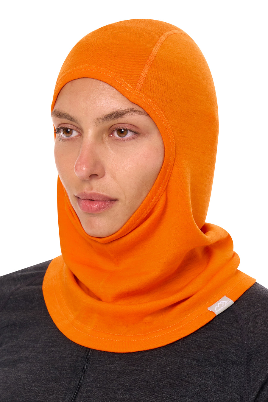 Merino Wool Balaclava Hunter Orange — view 6