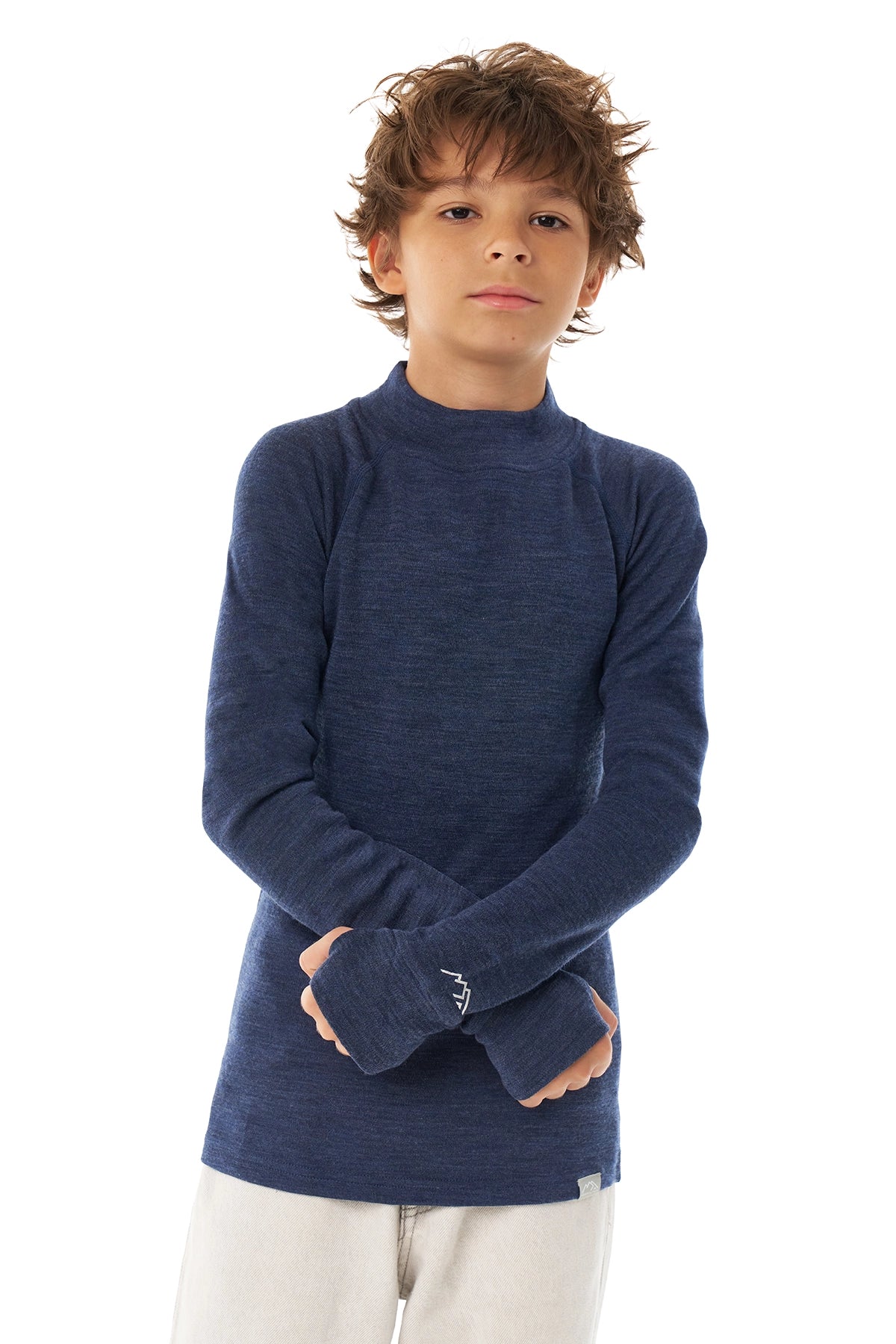 Kids' Merino Turtleneck Long Sleeve 250 Navy