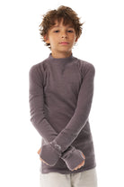 Kids' Merino Turtleneck Long Sleeve 250 Perfect Grey
