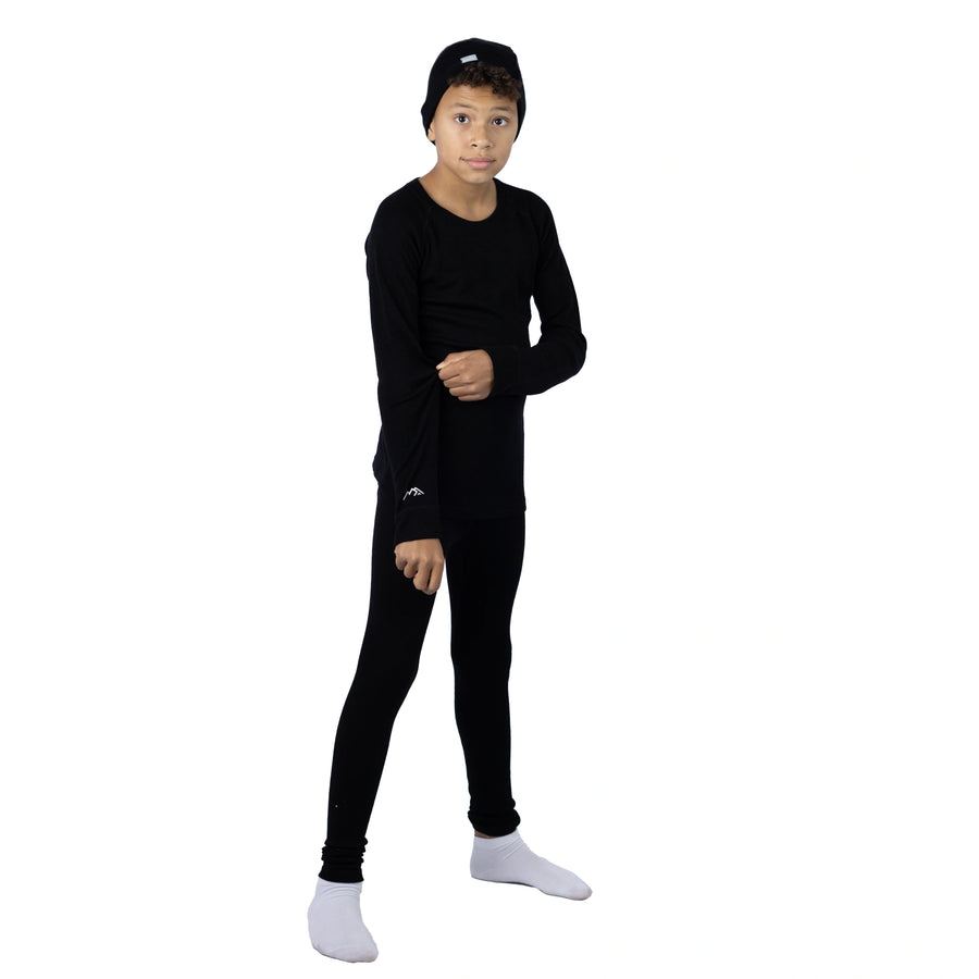 Kids' Merino Set Black + Black Beanie — view 4