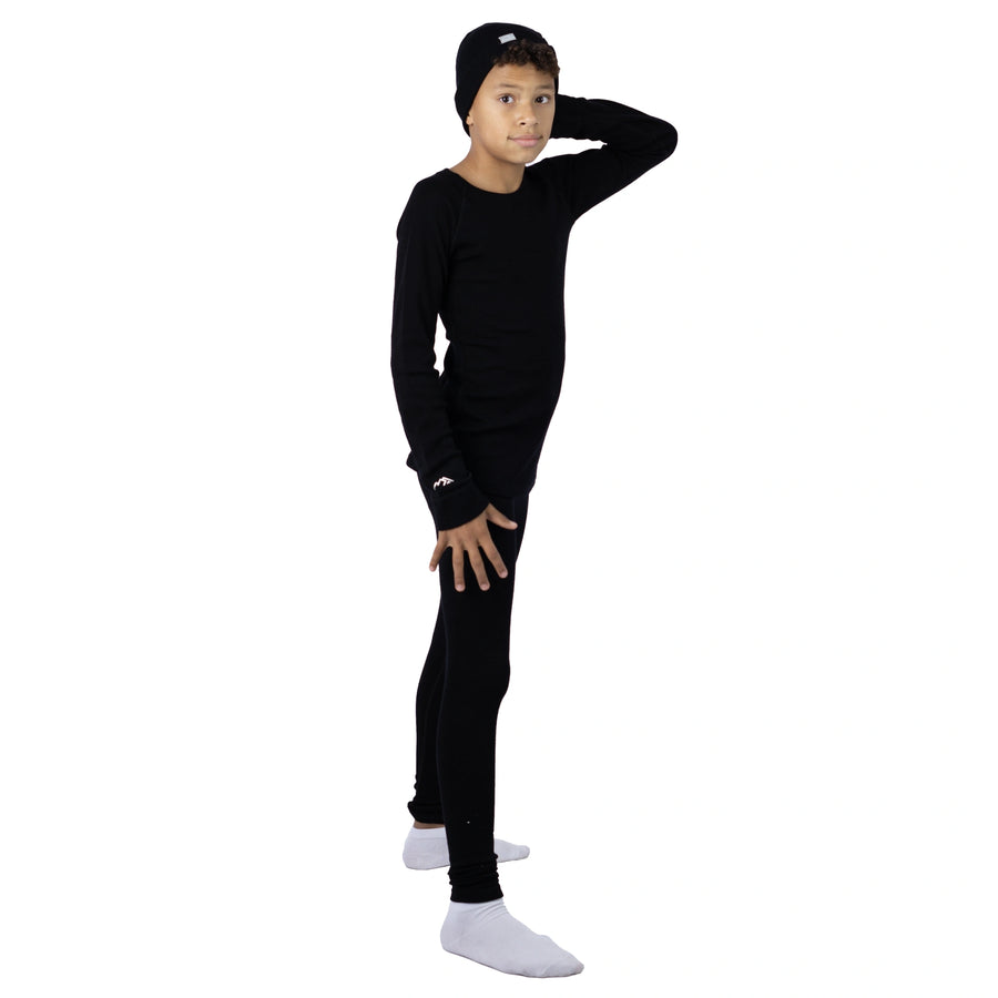 Kids' Merino Set Black + Black Beanie — view 6