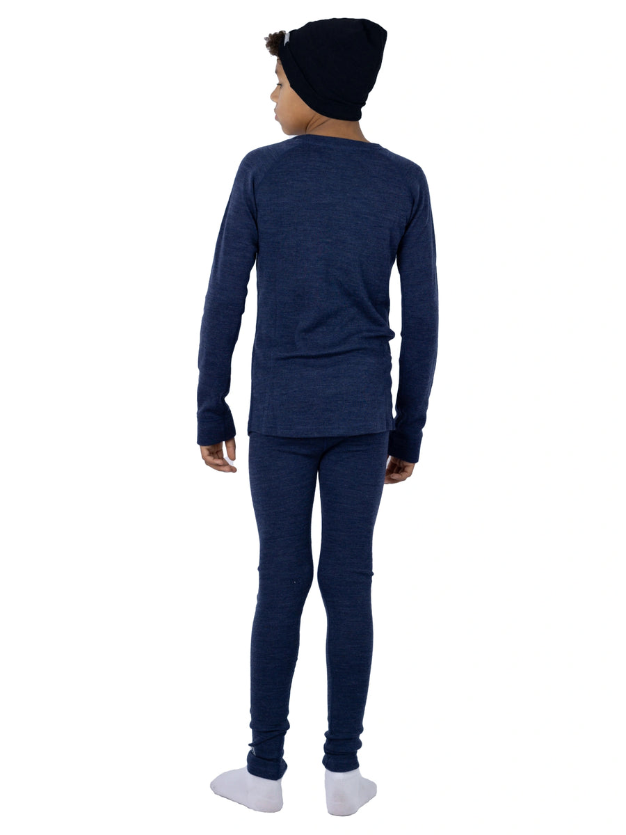 Kids' Merino Set Navy + Black Beanie — view 6