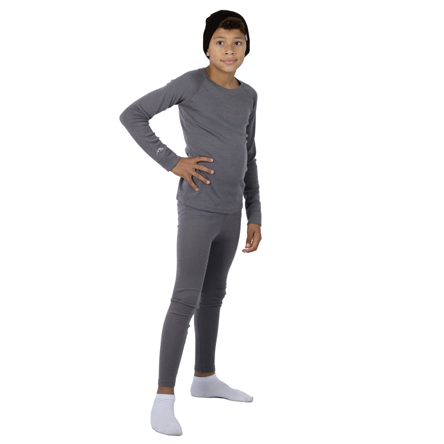 Kids' Merino Set Perfect Gray + Black Beanie — view 4