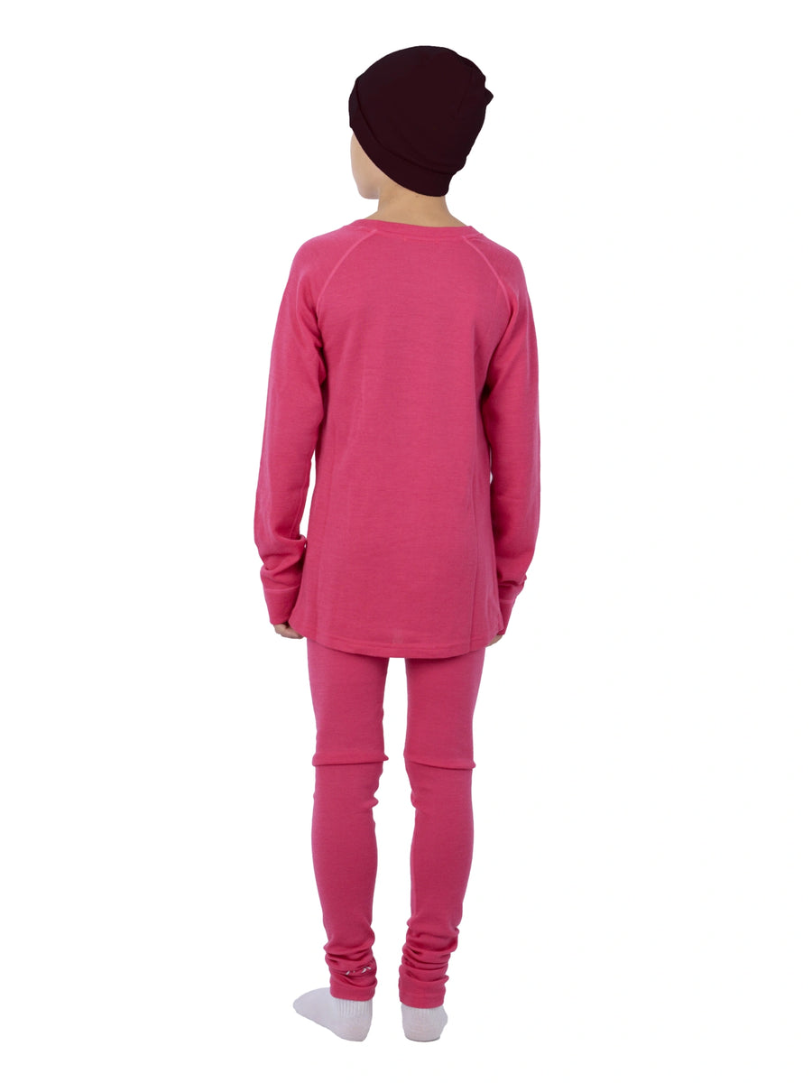 Kids' Merino Set Pink + Black Beanie — view 7