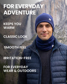Adult merino beanie and gaiter — lifestyle