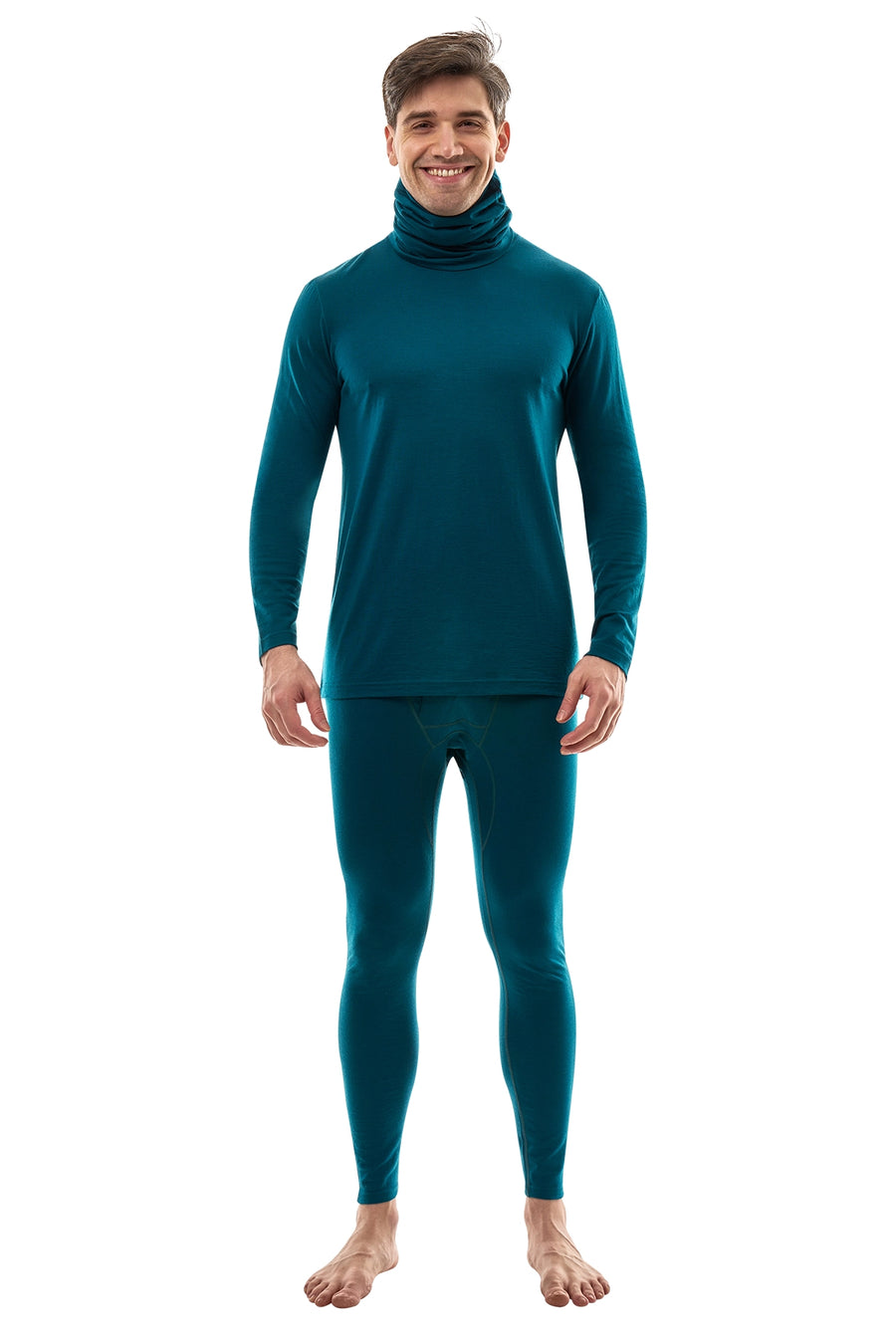 Men's Merino Deep Teal Set + Neck Gaiter