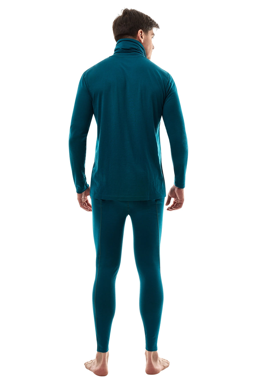 Men's Merino Deep Teal Set + Neck Gaiter — view 2