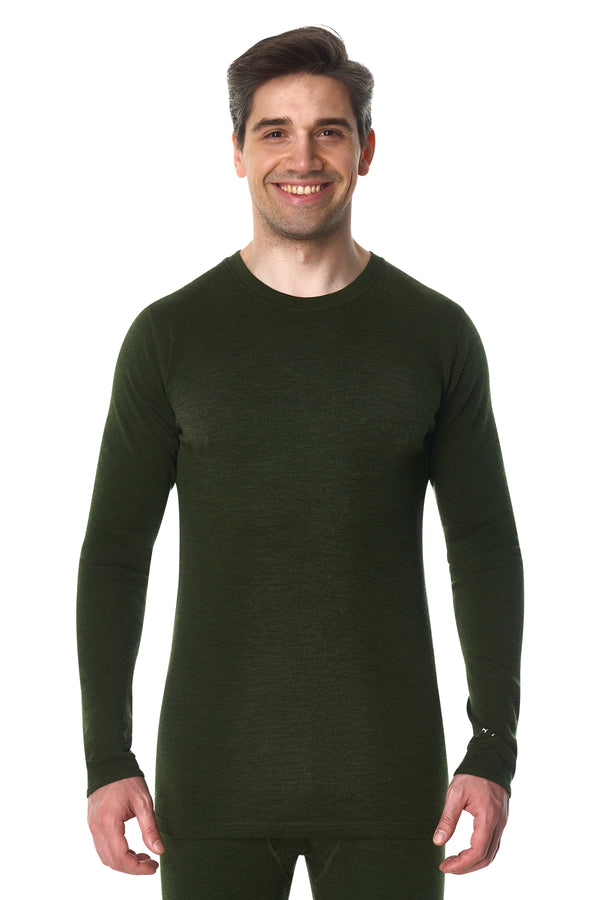 Men Merino Long Sleeve 250 Army Green