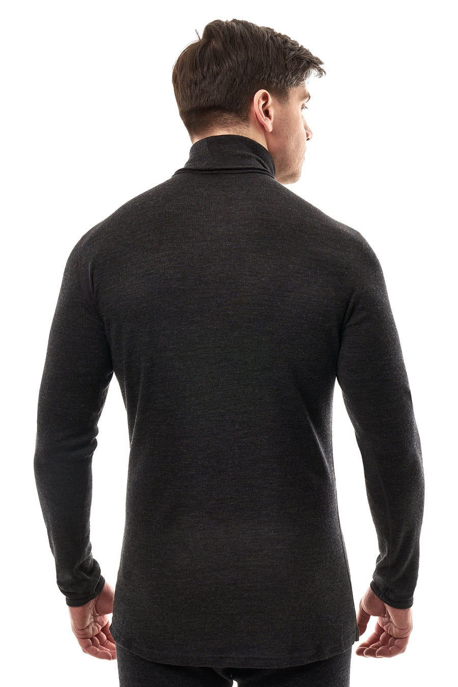 Men's Merino Turtleneck Long Sleeve 260 Charcoal High Neck — view 2