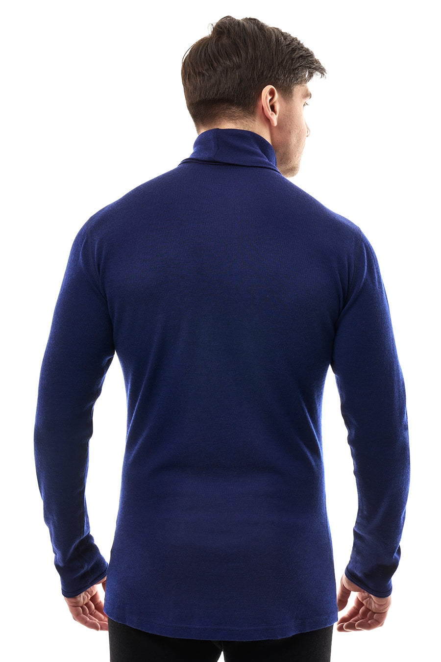 Men's Merino Turtleneck Long Sleeve 260 Navy High Neck — view 2