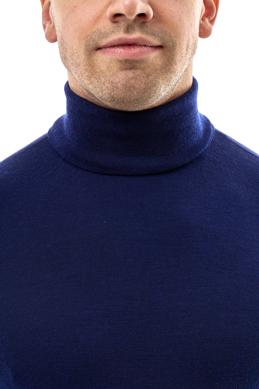 Men's Merino Turtleneck Long Sleeve 260 Navy High Neck — view 5