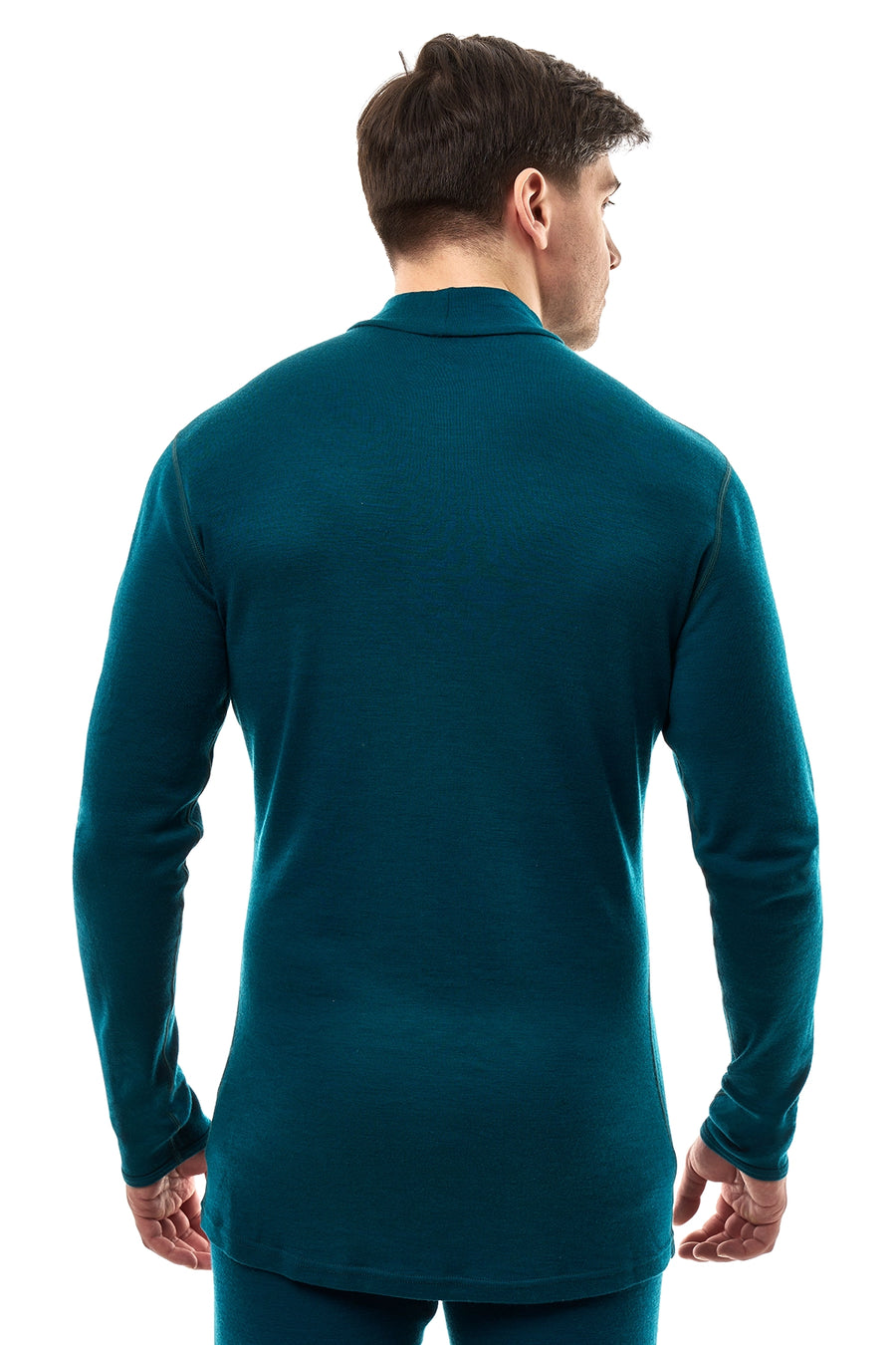 Men's Merino Turtleneck Long Sleeve 260 Deep Teal Low Neck — view 2