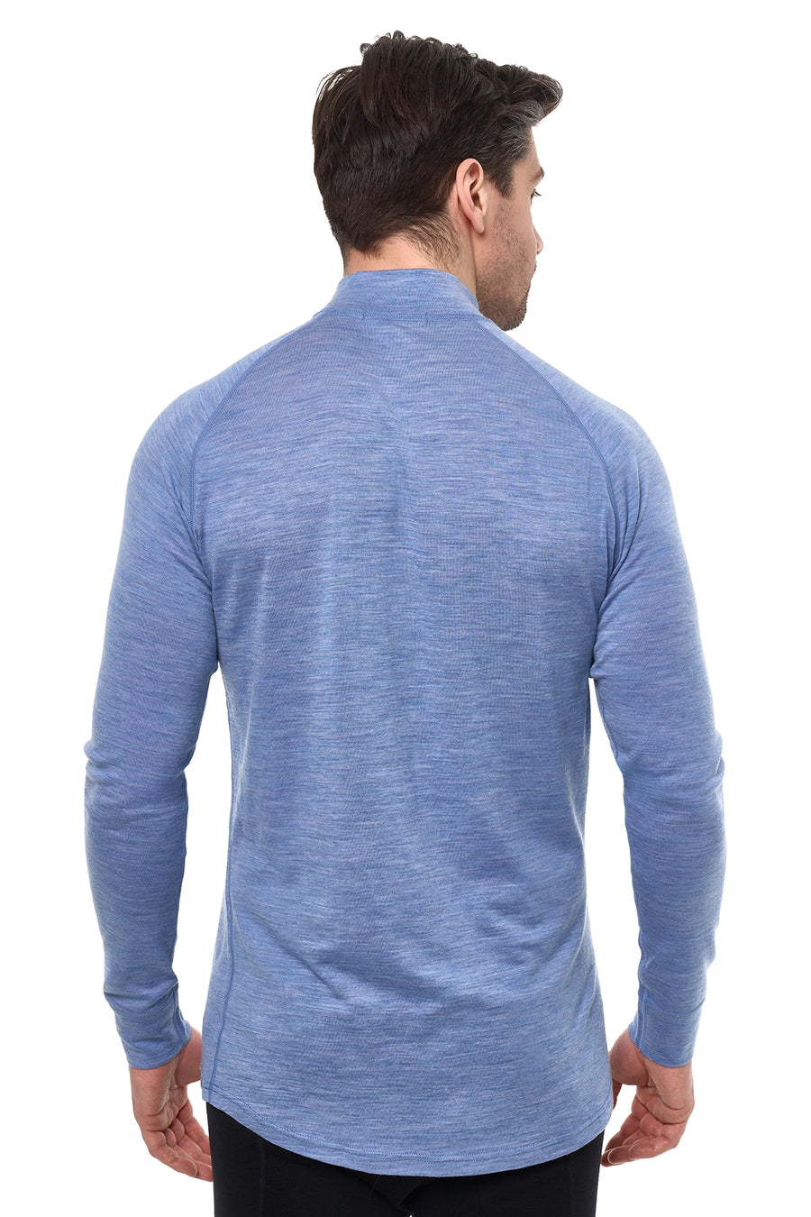 Men's Merino Half Zip Long Sleeve 165 Deep Blue