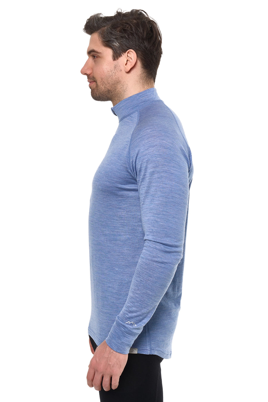 Men's Merino Half Zip Long Sleeve 165 Deep Blue