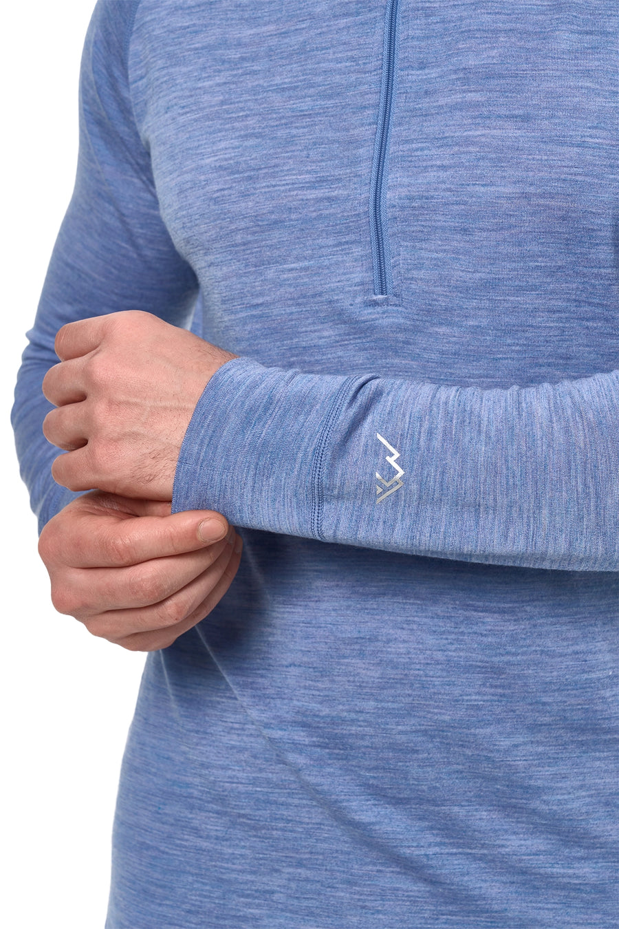 Men's Merino Half Zip Long Sleeve 165 Deep Blue