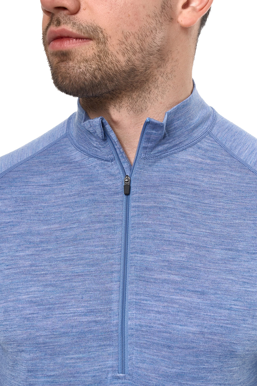 Men's Merino Half Zip Long Sleeve 165 Deep Blue