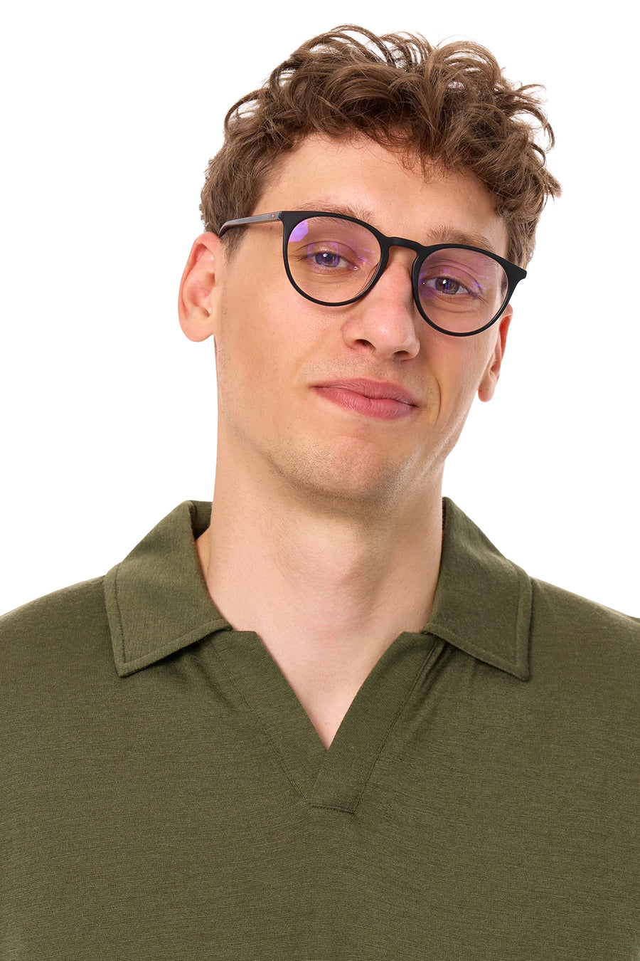 Men's Merino Polo 180 Dark Olive Open Collar — view 6